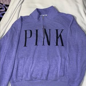 PINK quarter zip size large